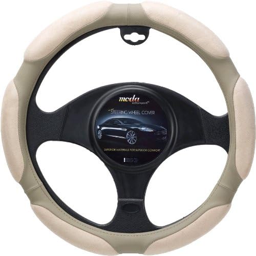 9047 Beige Small Ergo Supreme Leatherette Steering Wheel Cover