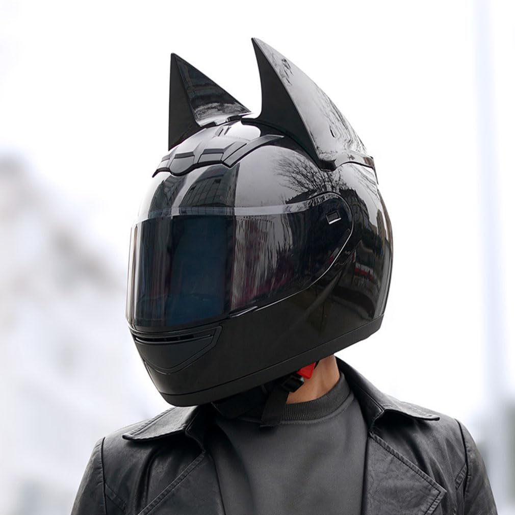 Cat Ear Motorcycle Helmet - DOT Approved, Bluetooth Ready, Full Face For Men & Women