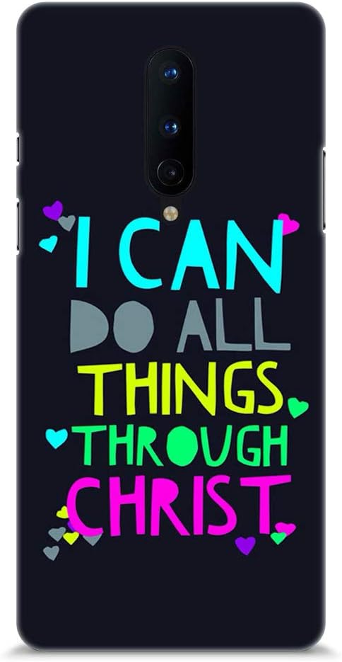 chiraiyaaI can do All Things Through Christ Designer Printed Premium Back Cover Case for OnePlus 8