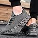 RJYWGS Tennis Running Shoes Womens Mens Gym Sneakers Slip On Walking Comfortable Lightweight Athletic Workout Casual Fashion Sports Shoes Darkgray Size Women 11/ Men 9.5