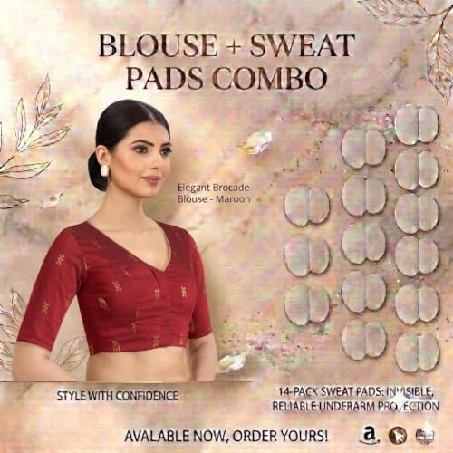 Image of Studio Shringaar Women's Handloom Cotton Silk Readymade Saree Blouse