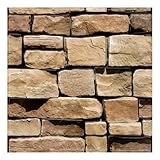 Commomy 3D Wandpaneele Selbstklebend Steinoptik, 10 Stück, 30x30 cm, Wandverkleidung Selbstklebend Steinoptik, Wasserdicht PVC 3D Wall Panels für Innenwanddekoration Wohnzimmer Küche Schlafzimmer