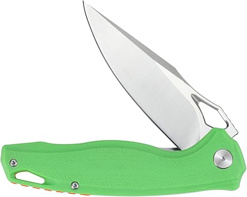 Miniatura 7 de ESaure Navaja de bolsillo plegable de alta calidad con clip de bolsillo, herramienta multifuncional para exteriores con hoja de acero D2, mango G10