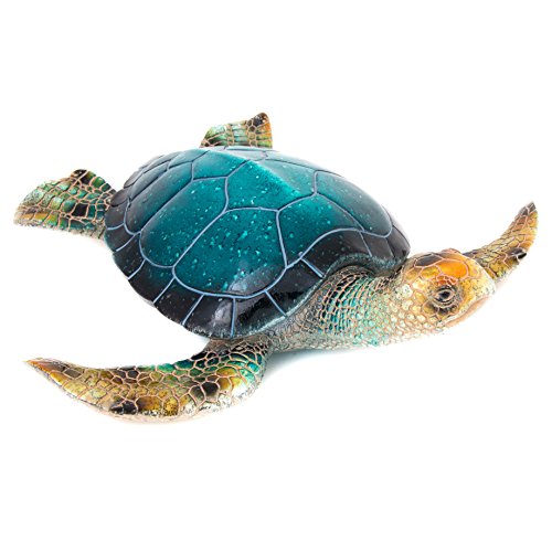 Coral Reef Sea Turtle Statue for Patio or Garden