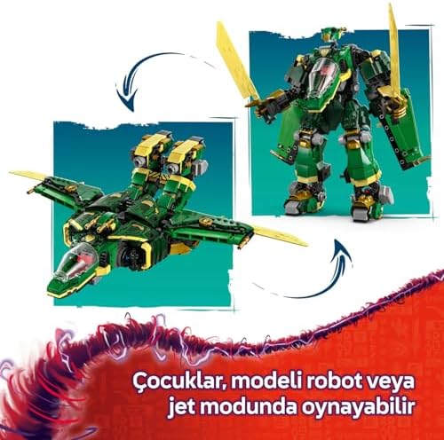 LEGO NINJAGO Lloyd’un Jet Robotu 71845-9 Yaş ve Üzeri Ninja Tutkunu Çocuklar için 5 Minifigür ve Ejderha Figürü İçeren Yaratıcı Oyuncak Yapım Seti, Doğum Günü Hediyesi (1112 Parça) - Görsel 7