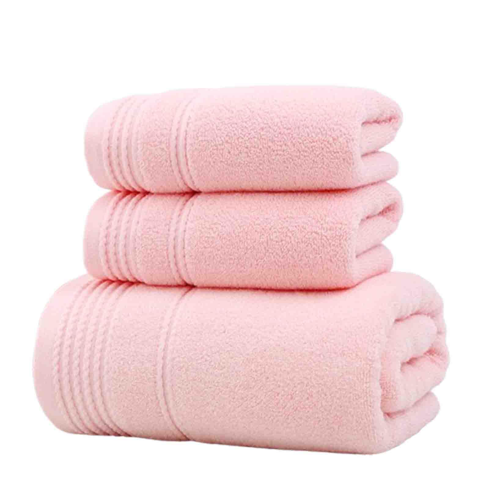JUSHZ Mikrofaser Badetuch Strandtuch Duschtücher Badetücher Beach Towel Badehandtuch Strandtücher Strandhandtuch Handtücher Set Frottee Struktur Herren Geschenkauswahl (Pink,140x70cm)