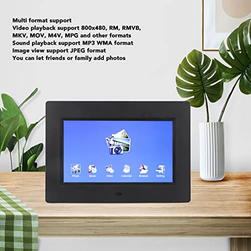 Porta-retratos Digital, Porta-retratos Eletrônico Alto-falante Integrado 7 Polegadas HD 800 X 480 Pl