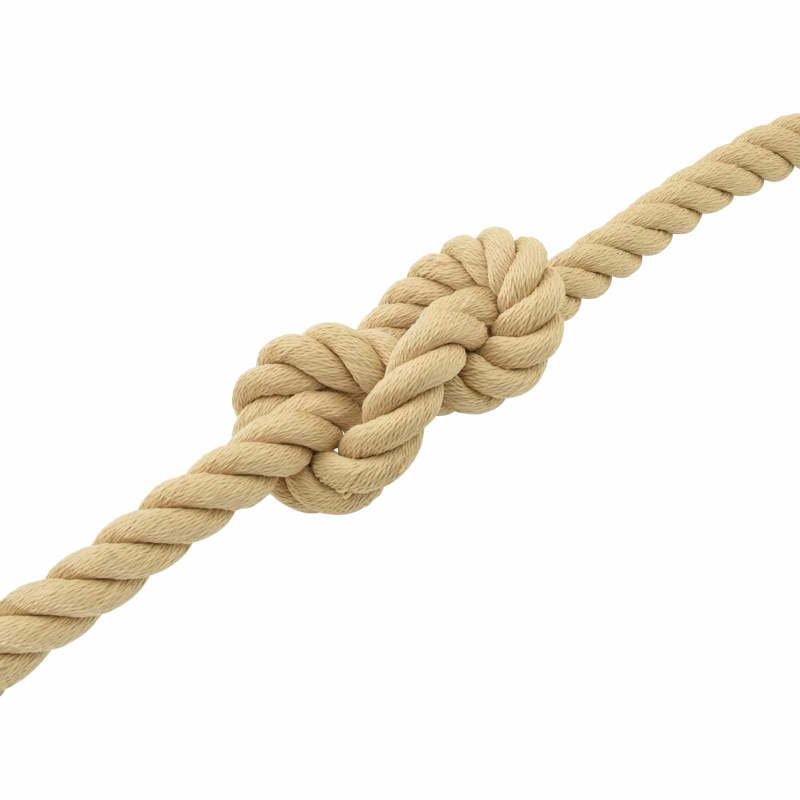 Cuerda de polipropileno natural de 10 m de longitud, 6 cm de diámetro, para vela, canotaje, yate, fijación a la intemperie para barco y uso al aire libre