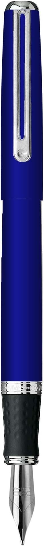 Inoxcrom Excellence Gift Boxed Wall Street Titanium Fountain Pen - Blue/Chrome Trim