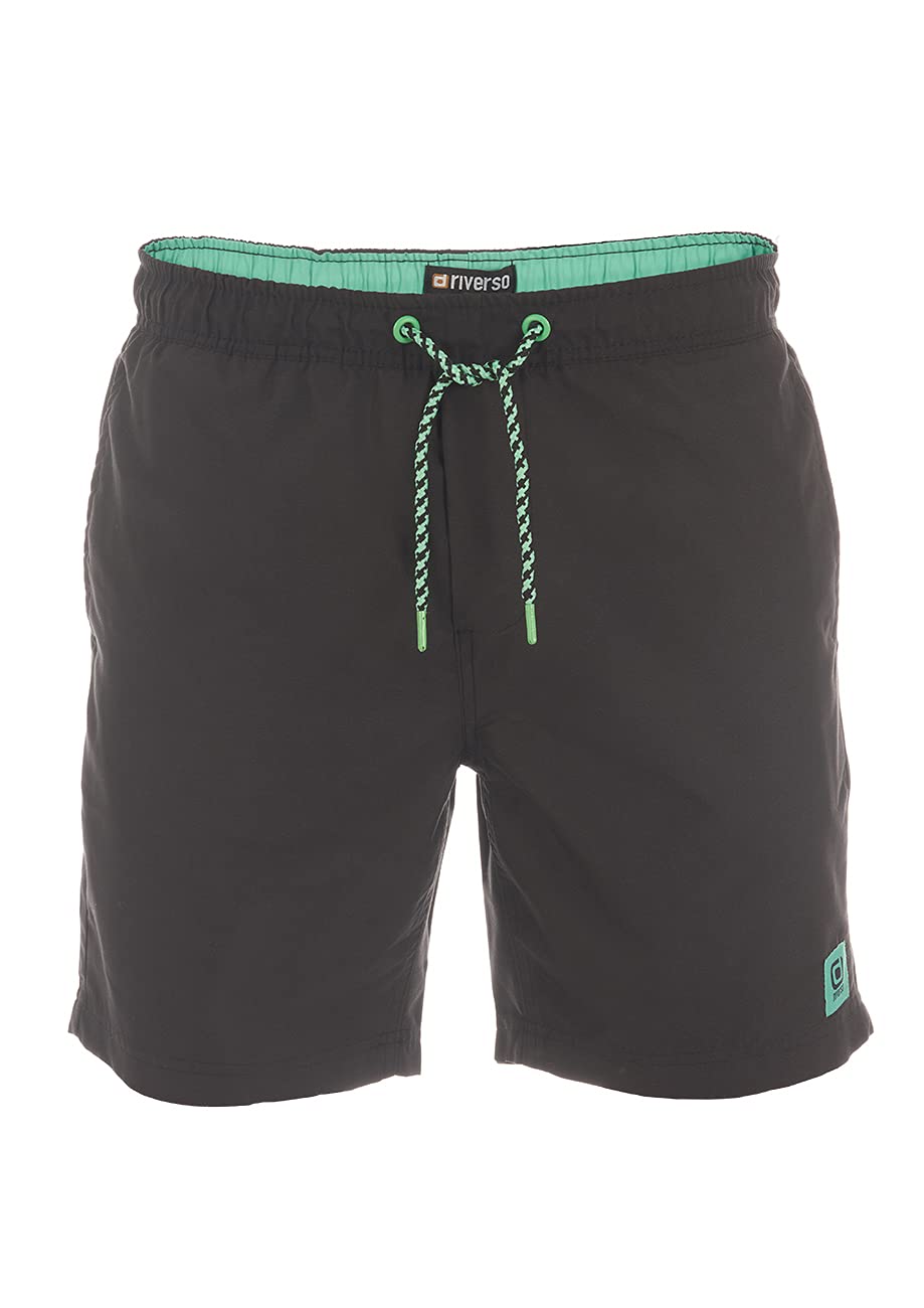 riverso RIVDavid - Bañador Corto para Hombre, 100% poliéster, Color Negro, Azul, Rojo, Verde, S, M, L, XL, XXL, 3XL, 4XL, 5XL