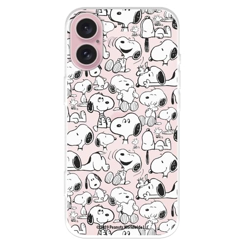 Case Compatible with iPhone 16 Official Peanuts Snoopy Silhouettes to Protect Your Mobile Phone, Transparent Flexible Silicone Case with Official Snoopy License Case Compatible with iPhone 16 Official Peanuts Snoopy Silhouettes to Protect Your Mobile Phone, Transparent Flexible Silicone Case with Official Snoopy License