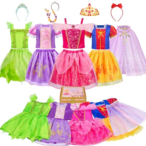 MELAND Princess Costumes for Girls Fancy Pretend Role Play Gifts for 3-8 Y