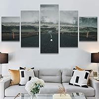 SIGNWIN 5 Panel Canvas Wall Art Modern Art Contemporary Country Dramatic Multicolor Photography Scenic for Home Decorations Ready to Hang - 60