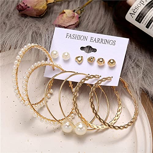 Image of Shining Diva Fashion Stylish Pairs Metal Earrings for Women and Girls