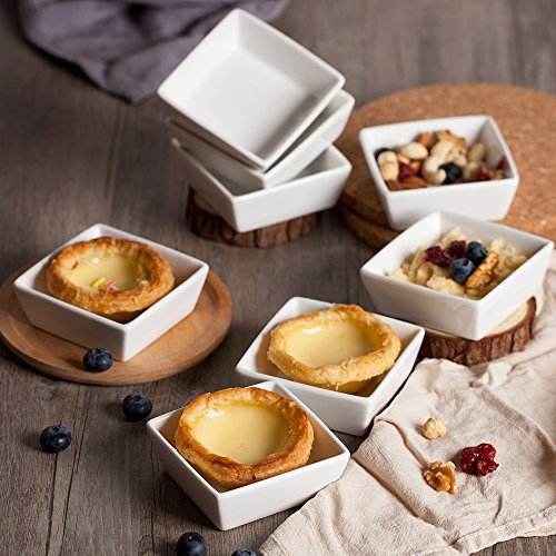 Btat- Ramekins 4 Oz Square, Set Of 8 Ramekins For Baking, Creme Brulee Dishes, Souffle Cups, Flan Pan, Sauce Cups, Custard Cups, Pudding Cups, Desert Bowls, Dipping Bowls, Baking Bowls, Small Ramekins #TOP2