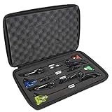 Zerone Outdoor Fishing Rod Swinger Set, 4PCS Fish Carp Bite Indicator LED Illuminated Swinger Fishing Tackle Accessory