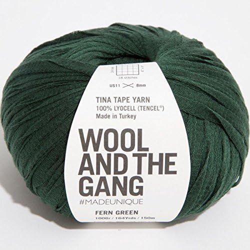 Wool and the Gang Tina Tape Yarn 35 Fern Green