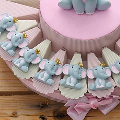 Elefantino Bimba Magnete con Corona Torta