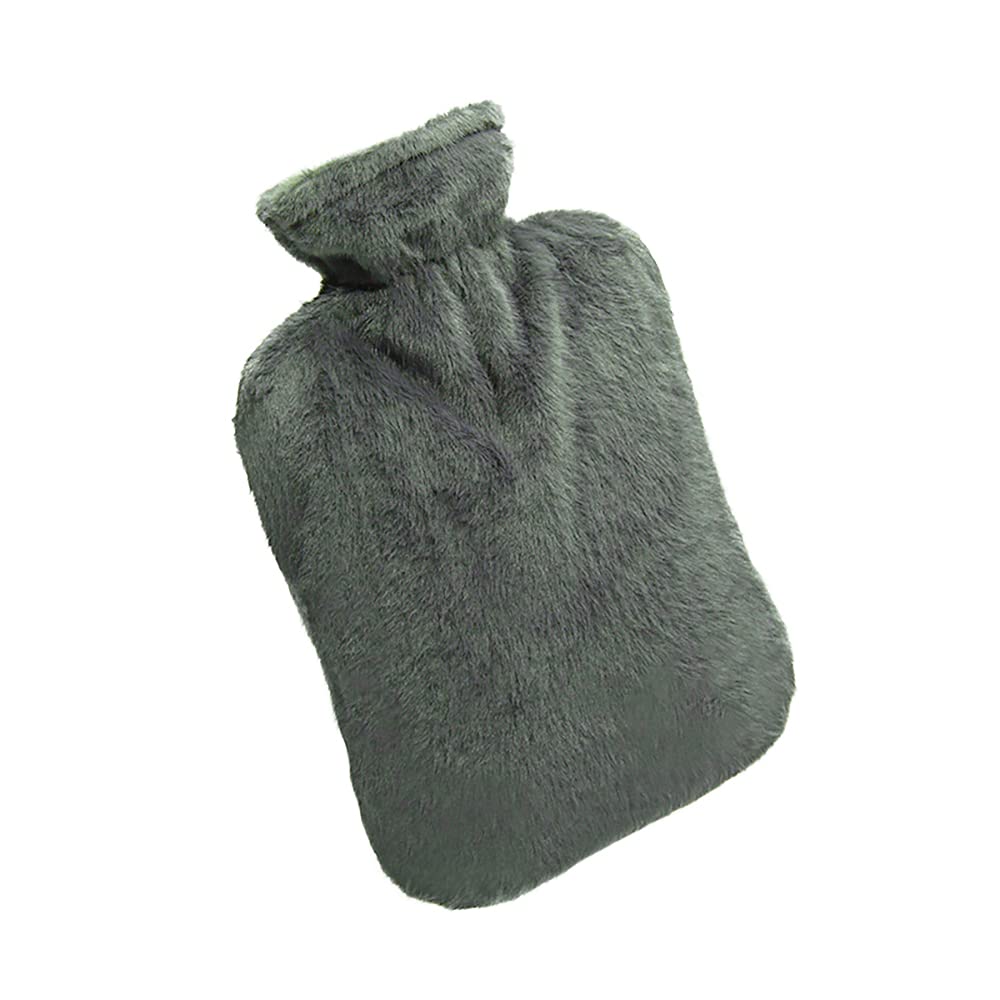 BICAREE Hot Water Bottle with Cover, 2L PVC Hot Water Bag for Neck, Shoulder Pain and Hand Feet Warmer, Menstrual Cramps, Hot Compress and Cold Therapy(Green)