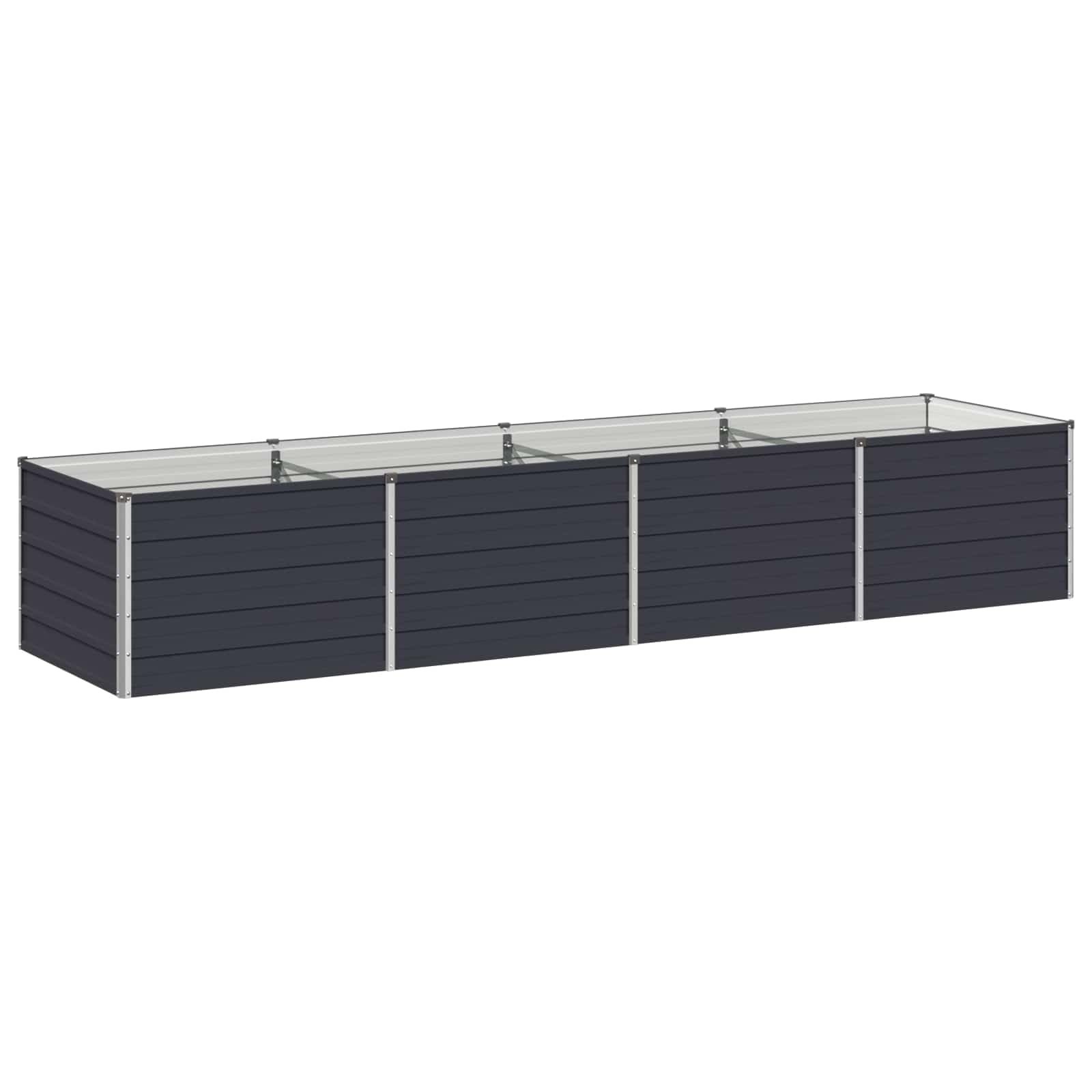 vidaXL Raised Garden Bed Anthracite 320 x 80 x 55 cm cold-rolled steel