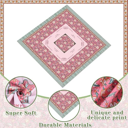 Hillsuren Mahjong Tablecloth 55" x 55" Polyester Square Instructional Design with Rules for Family Game Night Party Favor Supplies(Candy Pink) by Hillsuren - Used condition - Image 3