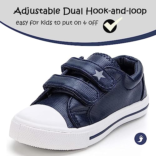 Image of K KomForme Toddler Shoes, Hook & Loop Canvas Sneakers for Boys and Girls | Slip-on, Lightweight, Comfortable