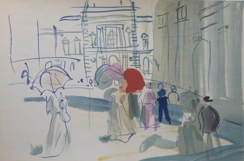 Affiche Raoul Dufy tableau abstrait Arc de Caruso peinture sur toile decoration murale 90x60