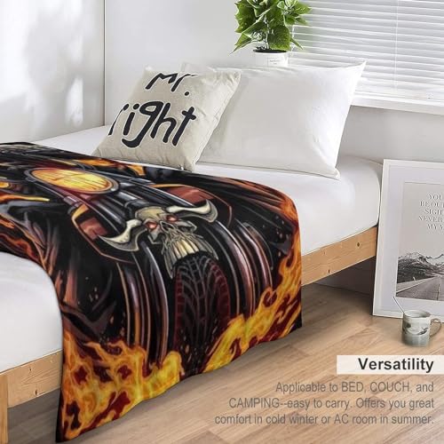 Manta gótica de calavera para noches de cine en el sofá y decoración gótica 6