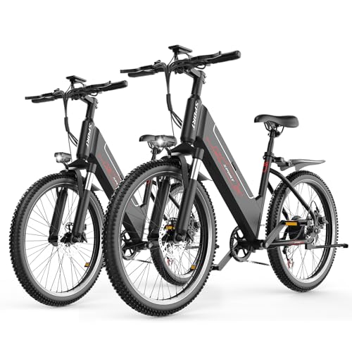Image of Electric Bike for Adults, 1500W Peak E bike with 48V 12Ah Internal Removable Battery, 26 inch Electric Bicycle Up to 25MPH, 65 Miles Long Range, 5 Modes & 7 Speeds, Lightweight Cruiser E-bike for Commute