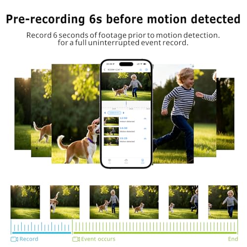 Image of SOIADV 2K Wireless Window Camera,No-Drill Install,2.4GHz & 5GHz WiFi Indoor Cameras for Home Security,AI Human & Vehicle Detection, 6s Pre-Roll, Battery Powered,4MP Color Night Vision,SD /Cloud