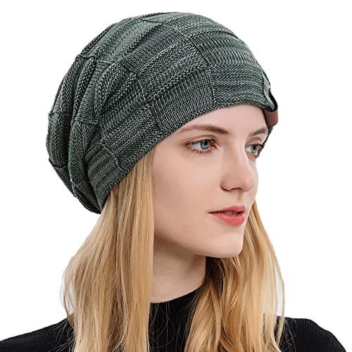 Gajaous Bonnet pour Femme Bonnet pour Homme en Maille Fine doublé Chaud Doublure Polaire Bonnet d'hiver Unisexe Cover