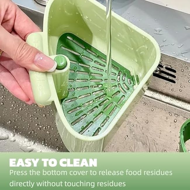 4 Pieces Suction Cup Sink Strainer Basket, Corner Organizer with Detachable Drain Basket, Wire Mesh Cleaning Cloths, Non-Scratch Dish Rack, Kitchen Sink Food Catcher