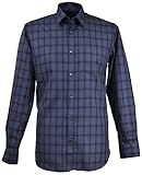 Pflegeleicht Aquascutum Herren housecheck Shirt 021457019 Marineblau Gr. Large, navy