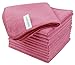 Sinland Microfiber Cleaning Cloth Absorbent Dish Cloth Kitchen Streak Free Dish Rags Lens Cloths 12 Inch X 12 Inch 12 Pack Dark Pink