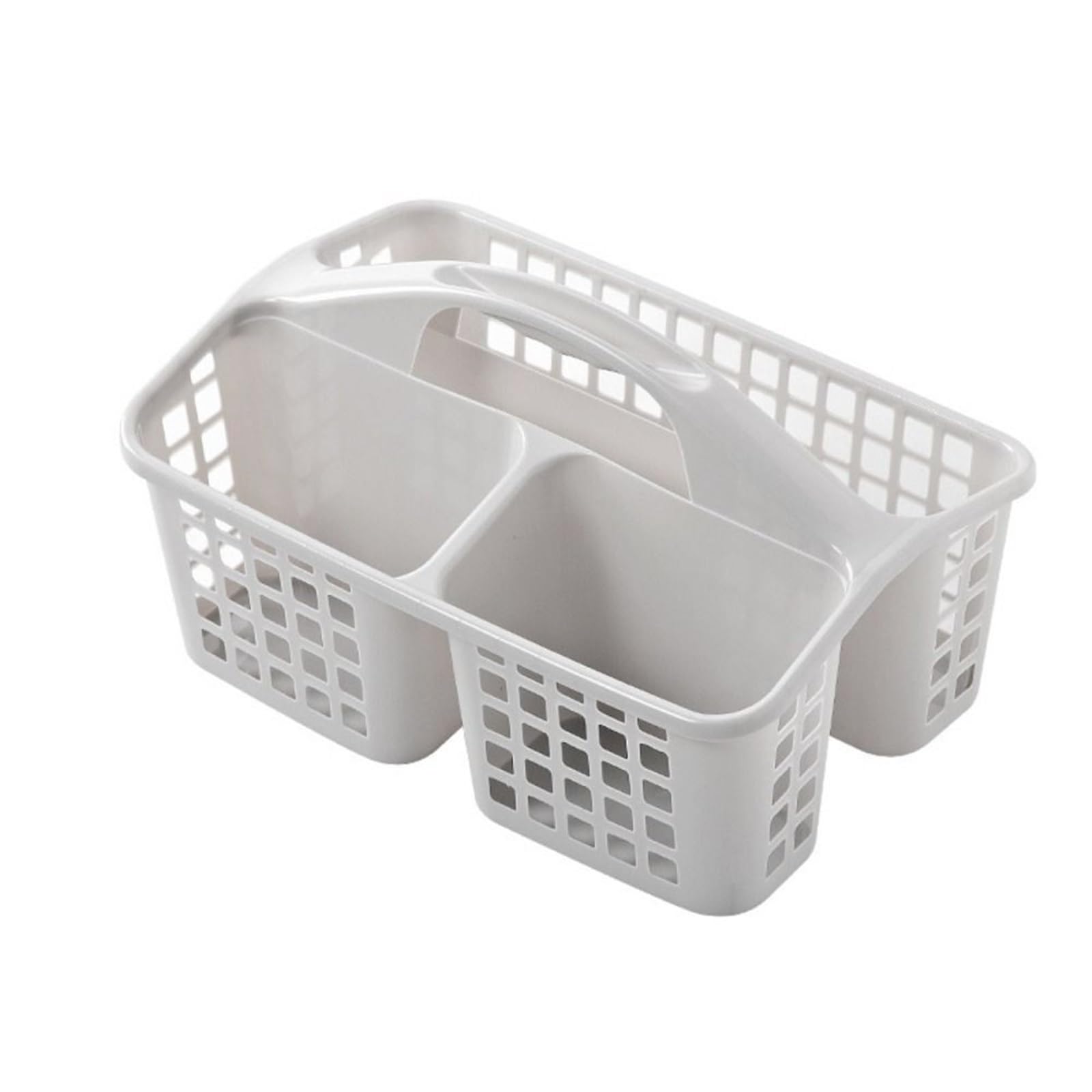 WSQHAO 2Pcs 3 Compartments Shower Basket Practical With Handle Hollow Out Storage Plastic Toiletries Organizer Box For College Dorm for Shower(Color3)