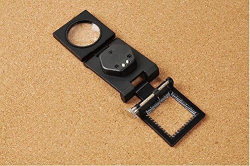 Miniatura 4 de Lupa de lupa portátil iluminada LED 10X Jewelers, soporte de bucle de ojo de doble cubierta, asistente de lectura de baja visión perfecta para