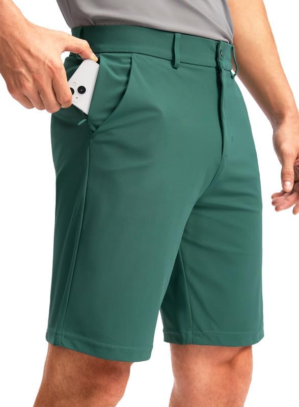Soothfeel Men's Golf Shorts with 5 Pockets Stretch Lightweight Quick Dry 9 Inch Flat Front Casual Work Dress Shorts for Men - Image 4