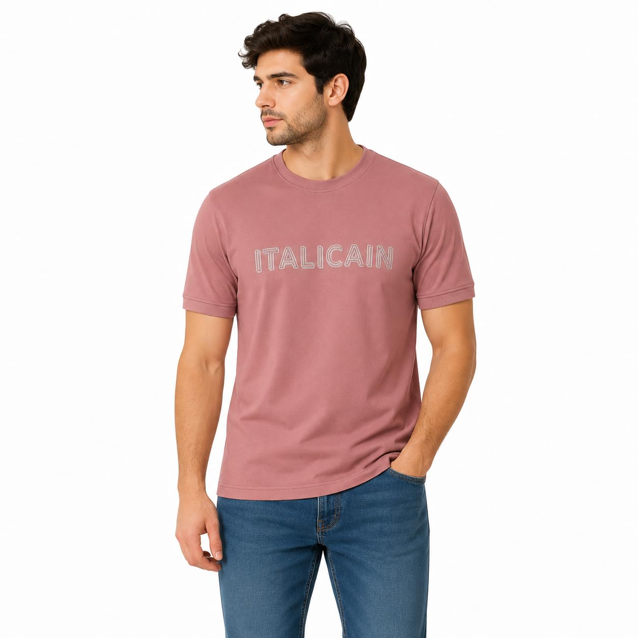 Men's Round Neck T-Shirt | 100% Pure Cotton 220 GSM | Half Sleeve Solid Regular Fit Crew Neck T-Shirt | Breathable Casual Tee for Office, Gym, Travel, Summer