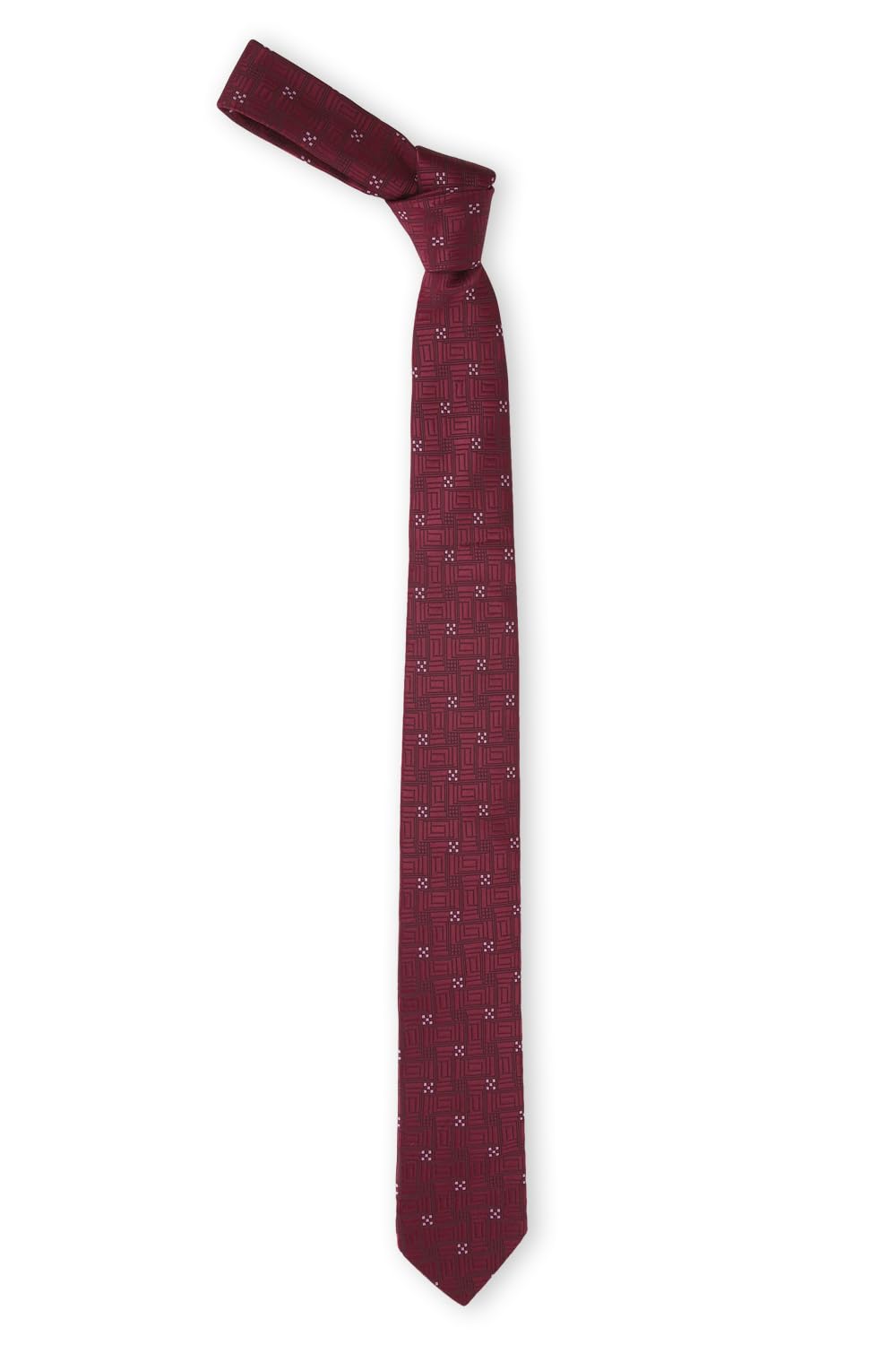 louis philippe Men Maroon Embroidered Tie-picture-28