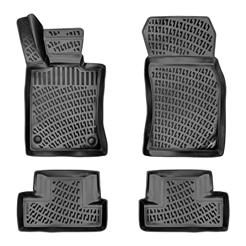 Floor Mats for Mini Cooper R56 2006-2013 Front & Rear Car Mat Set, Black