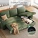 LINSY HOME Sectional Sleeper Sofa Pull Out Couches for Living Room (Green, Sleeper Sofa 1)