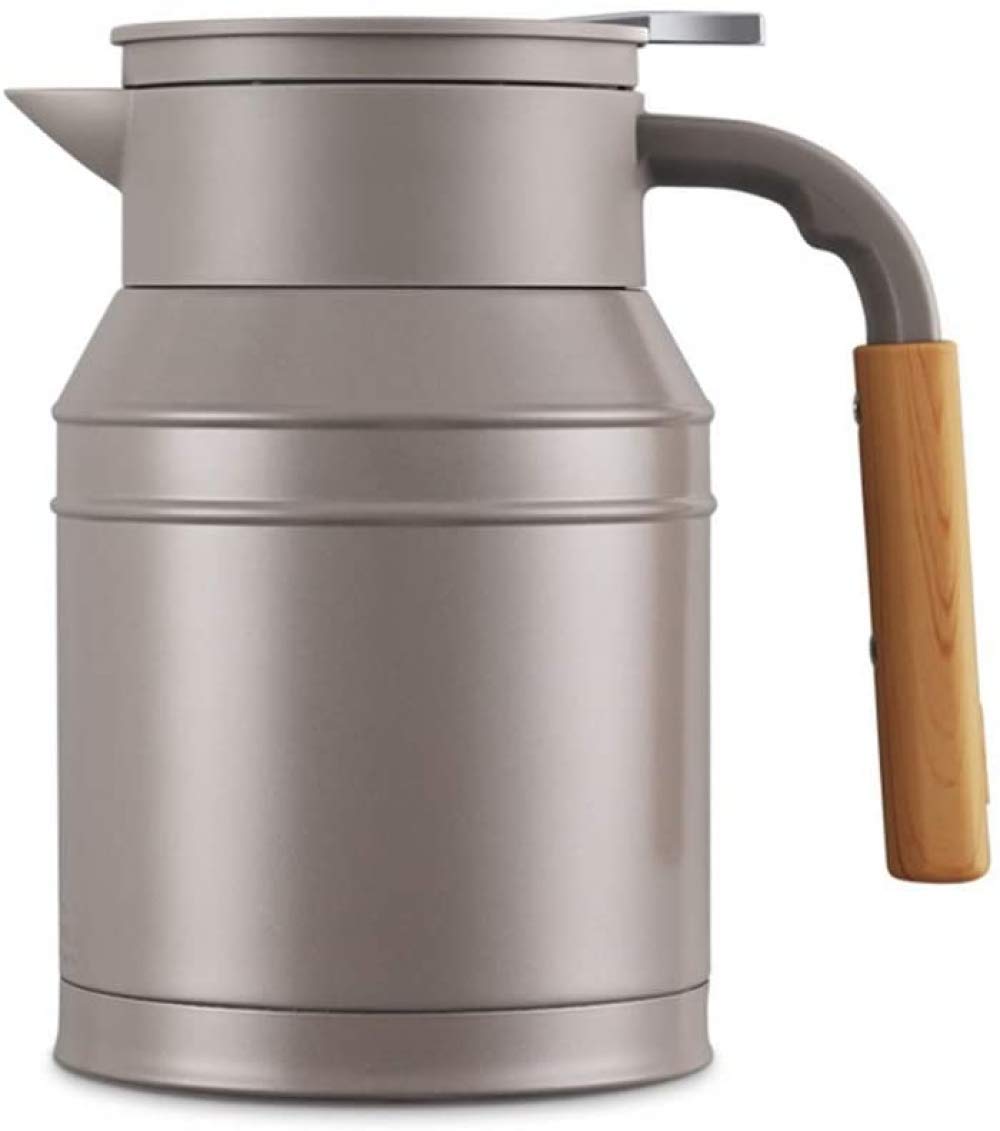 Jarra con Aislamiento Tarro con Aislamiento Al Vacío De Doble Capa Avanzado/Adecuado para Café, Té Y Leche Capacidad De 1 Litro para Mantener Líquidos Calientes o Fríos Botella Aislada
