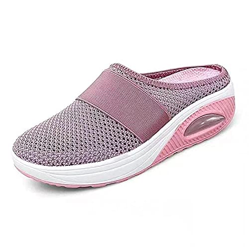 Sapatos de caminhada femininos com almofada de ar e deslizantes Sapatos de caminhada ortopédicos par