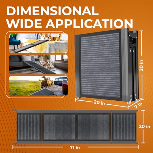 Dog-Ramp-for-Car-Large-Dog71-Foldable-Portable-Dog-Car-Ramp-with-Non-Slip-Rug-Surface20-Extra-Wide-Pet-Step-Ramp-for-Medium-Large-Dogs-Enter-a-Car-SUV-Truck