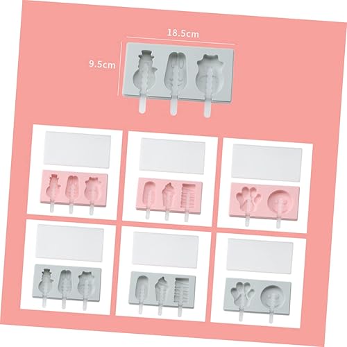 Miniatura 4 de COHEALI Molde para paletas de helado, 2 unidades, mini moldes de silicona, moldes para tartas, moldes de chocolate, bandejas para paletas, moldes