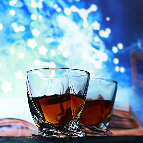 ELIDOMC Whiskey Glasses, Set of 4 10 OZ Whiskey Glasses Set for Drinking Bourbon, Scotch, Cocktail, Irish Whisky, 100% Lead Free Cocktail Glasses With Luxury Gift Box - Thumbnail 5