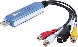 Connector, AV Video To USB Computer Video USB Video Card USB VCR/DVD Player Adapter for Video Surveillance or Play Video Games on PC