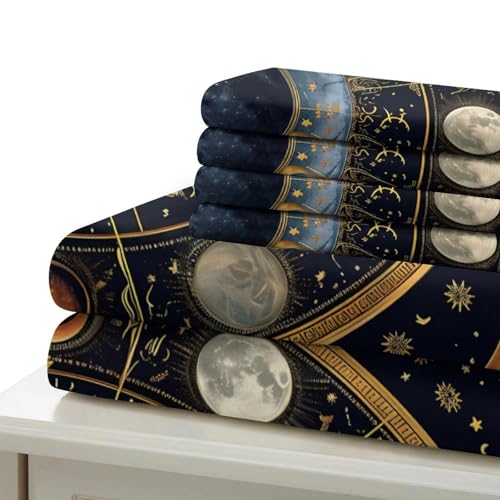 Housse de couette lune 3D déco chambre ado garçon lit simple microfibre douce - 7