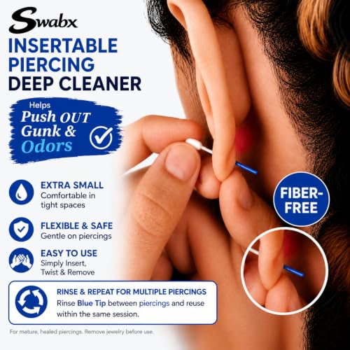 Piercing Care Bundle – 6ct Piercing Cleaners + Saline Aftercare Spray image 5
