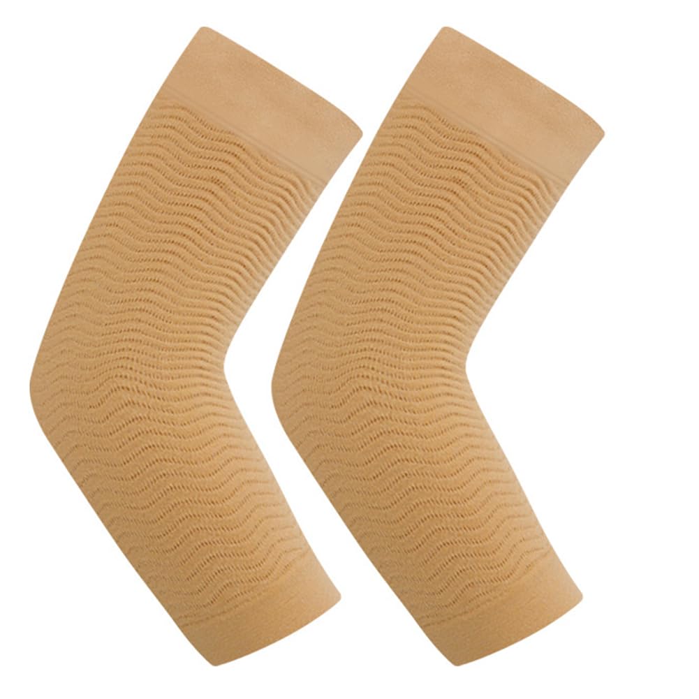2 Pair Women Weight Loss Calories Slimming Arm Shaper Massager Lose Buster Wrap Belt Slimming Compression Arm Shaper, Skin Colour 8.66in X 3.15in